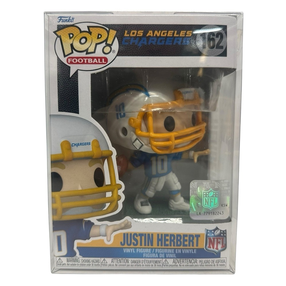 Funko Pop NFL Los Angeles Chargers Justin Herbert Home Uniform 162 Figure 57407